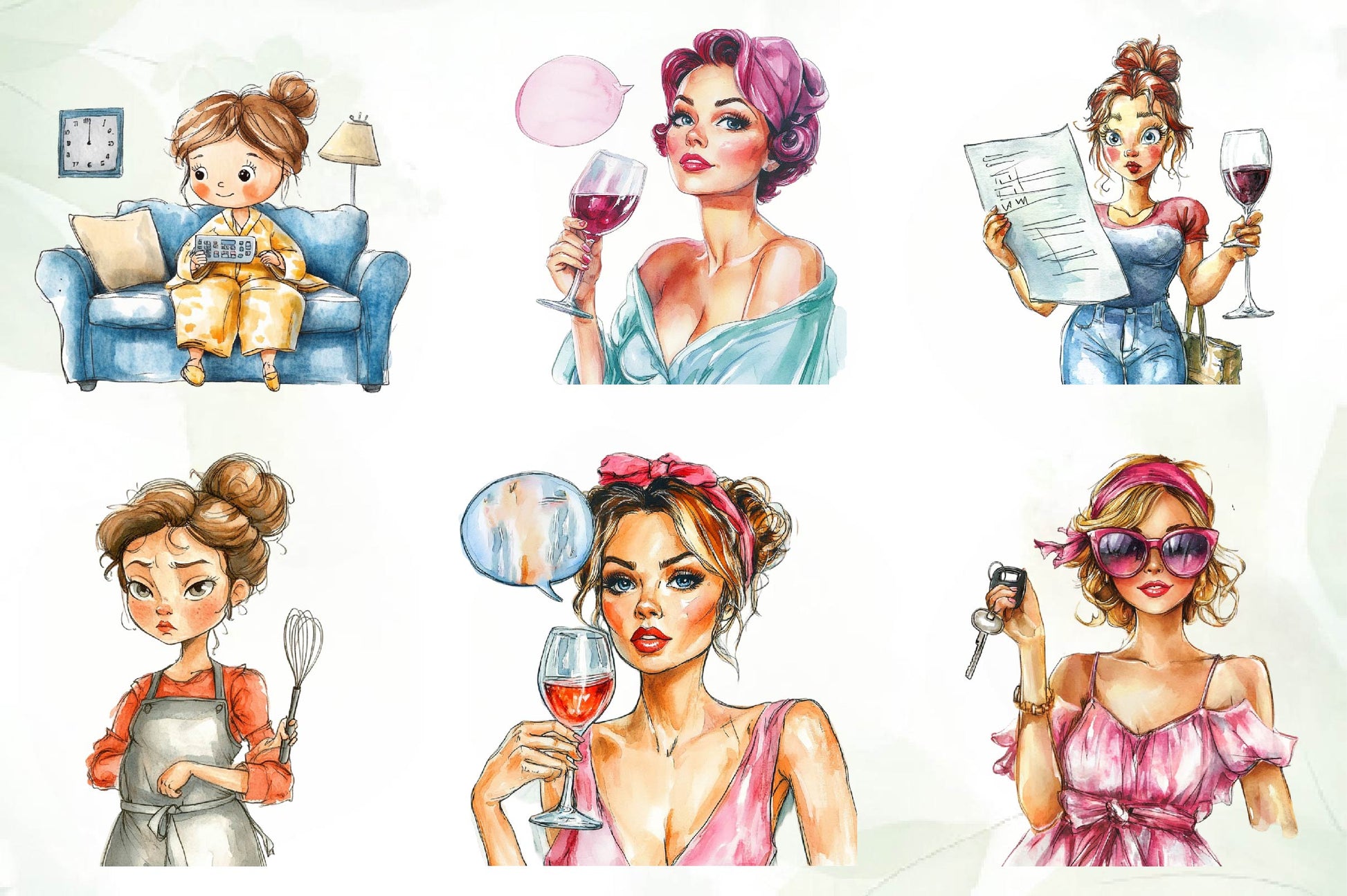 Sarcastic Housewife Clipart Bundle - CraftNest - Digital Crafting and Art