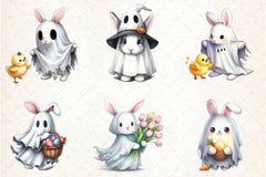 Easter Ghost Rabbit Clipart Bundle - CraftNest - Digital Crafting and Art