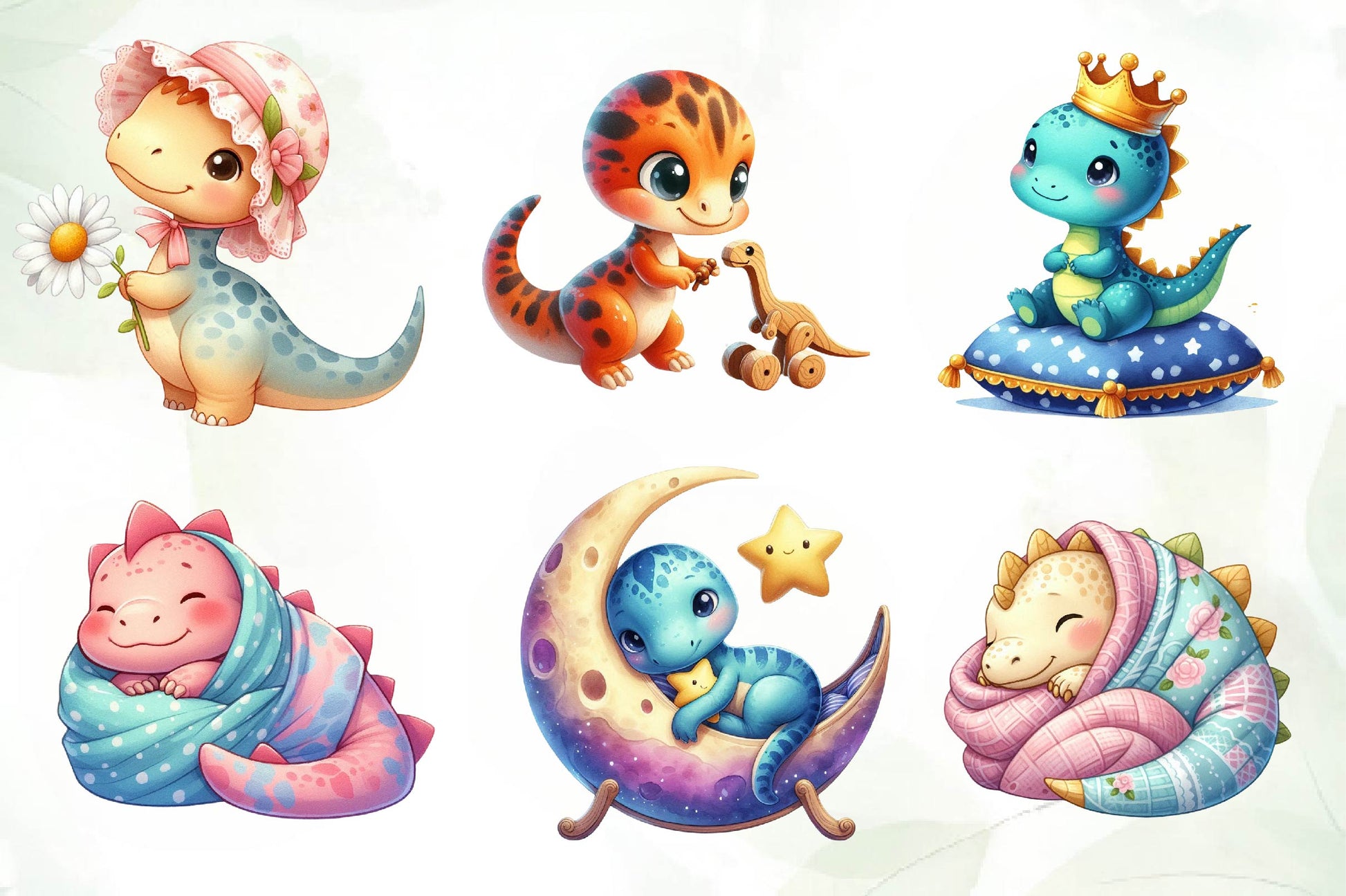 Dinosaurs Nursery Decor Clipart Bundle - CraftNest - Digital Crafting and Art