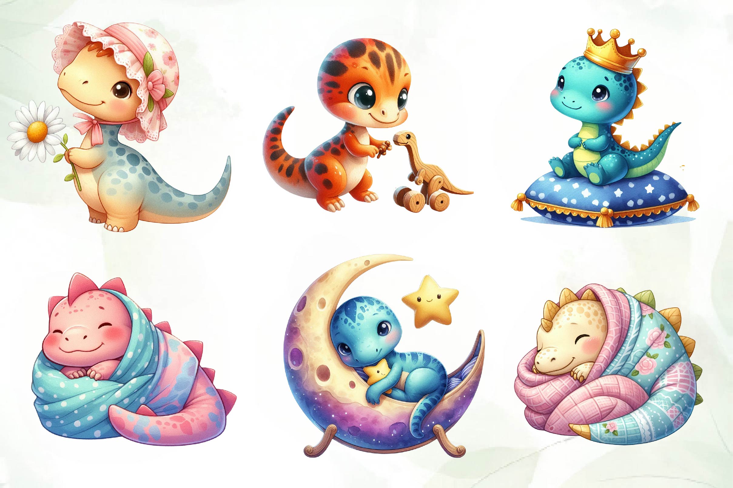 Dinosaurs Nursery Decor Clipart Bundle - CraftNest - Digital Crafting and Art