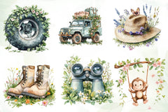 Spring Safari Time Clipart Bundle - CraftNest - Digital Crafting and Art