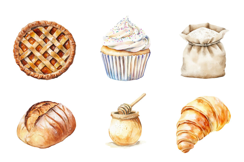 Neutral Baking Clipart Bundle - CraftNest - Digital Crafting and Art