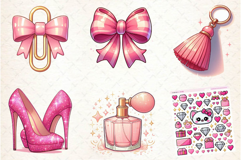 Glam & Pink Planner Clipart Bundle - CraftNest - Digital Crafting and Art