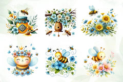 Spring Bees Clipart Bundle 1 - CraftNest - Digital Crafting and Art