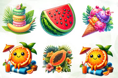 Summer Tropical Food Clipart Bundle - CraftNest - Digital Crafting and Art
