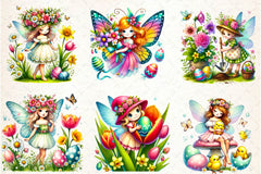 Fairy Easter Clipart Bundle - CraftNest - Digital Crafting and Art