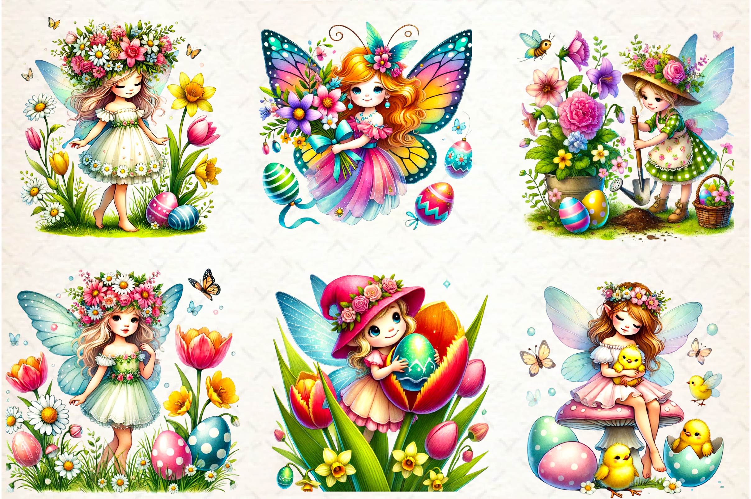 Fairy Easter Clipart Bundle - CraftNest - Digital Crafting and Art