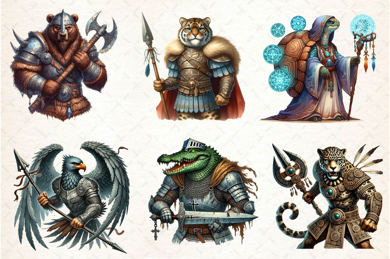Epic Warrior Animals Clipart Bundle - CraftNest - Digital Crafting and Art