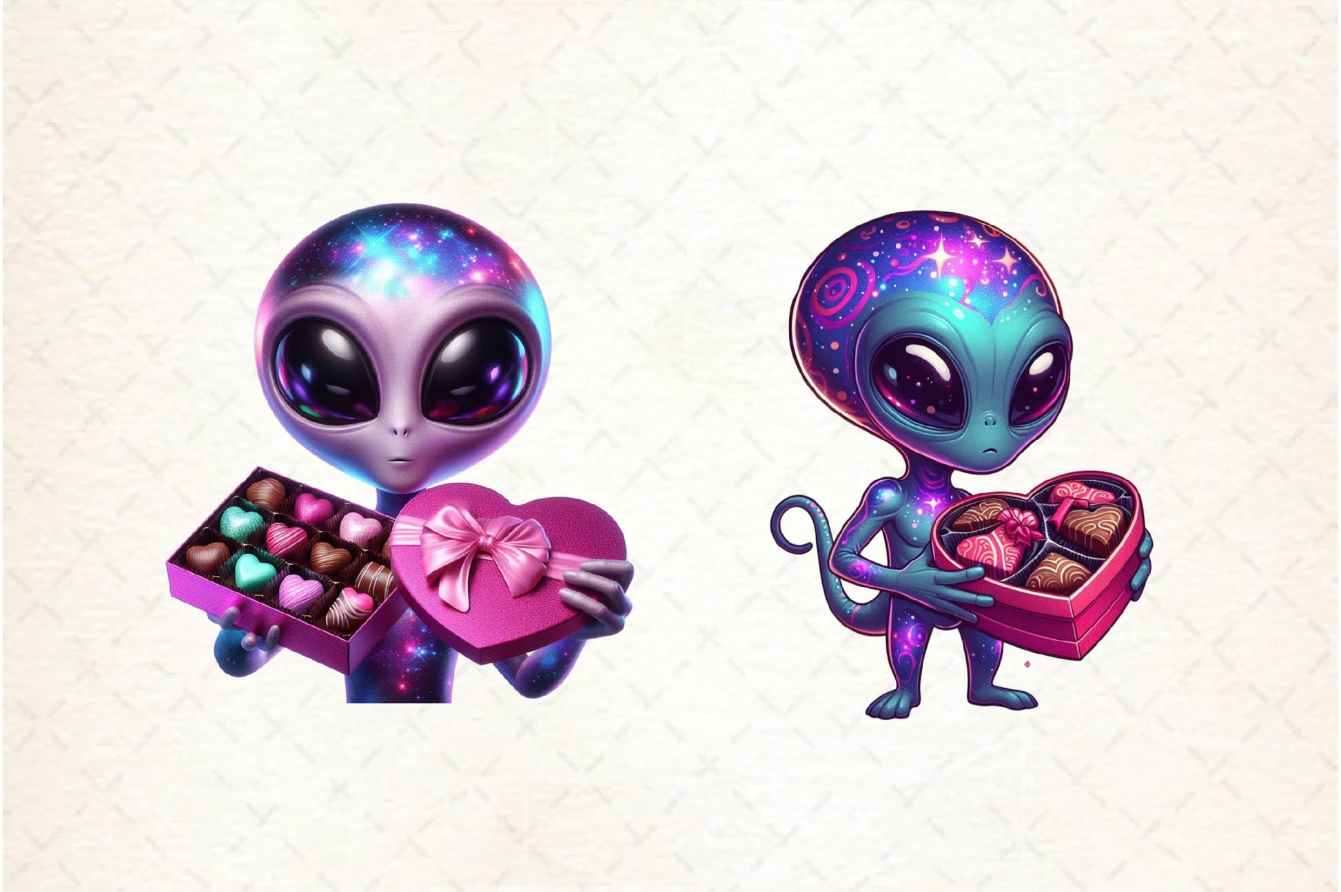 Valentines Day Aliens Clipart Bundle - CraftNest - Digital Crafting and Art
