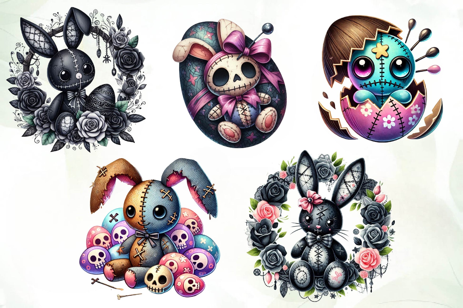 Easter Gothic Voodoo Doll Clipart Bundle - CraftNest - Digital Crafting and Art