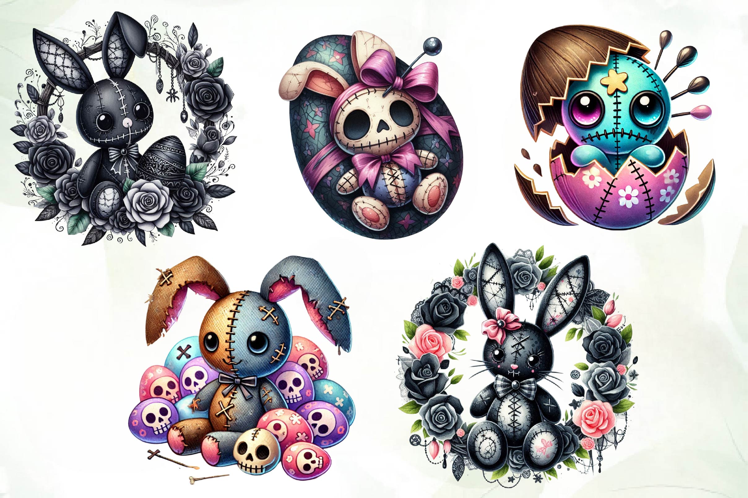 Easter Gothic Voodoo Doll Clipart Bundle - CraftNest - Digital Crafting and Art