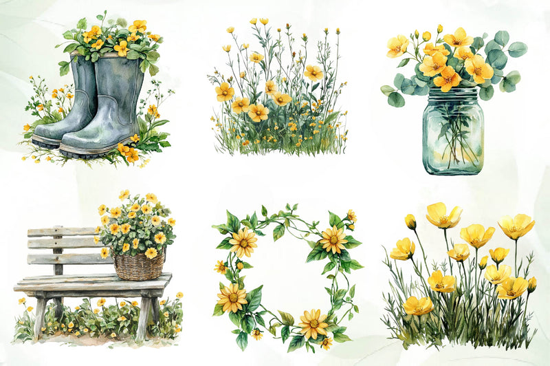 Blossom Spring Clipart Bundle - CraftNest - Digital Crafting and Art