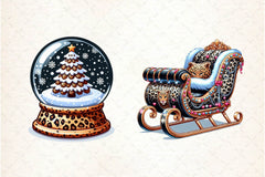 Leopard Print Christmas Clipart Bundle - CraftNest - Digital Crafting and Art