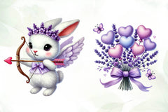 Lavender Valentine Clipart Bundle - CraftNest - Digital Crafting and Art