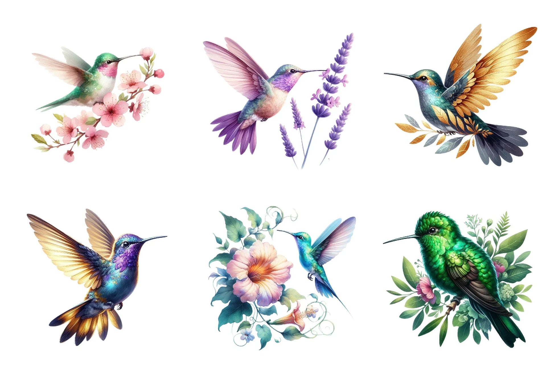 Hummingbird Collection Clipart Bundle - CraftNest - Digital Crafting and Art
