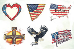 Freedom Forever Memorial Day Design Clipart Bundle - CraftNest - Digital Crafting and Art