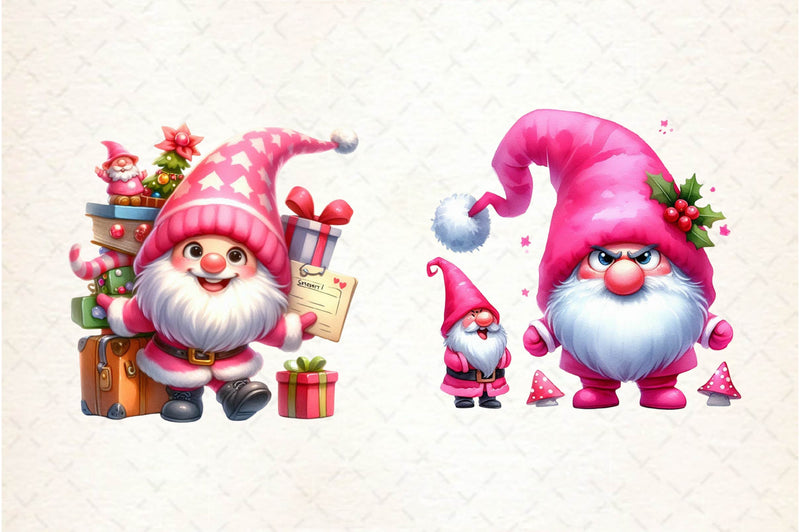 Funny Christmas Gnomes Clipart Bundle - CraftNest - Digital Crafting and Art