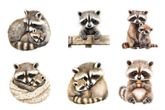 Raccoon & Kit Clipart Bundle - CraftNest - Digital Crafting and Art