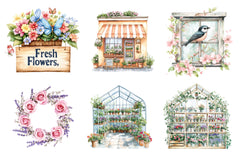 Spring Florist Shop Clipart Bundle - CraftNest - Digital Crafting and Art