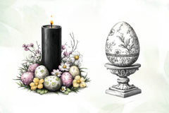 Black Easter Clipart Bundle - CraftNest - Digital Crafting and Art