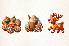 Gingerbread Cookie Christmas Clipart Bundle - CraftNest - Digital Crafting and Art