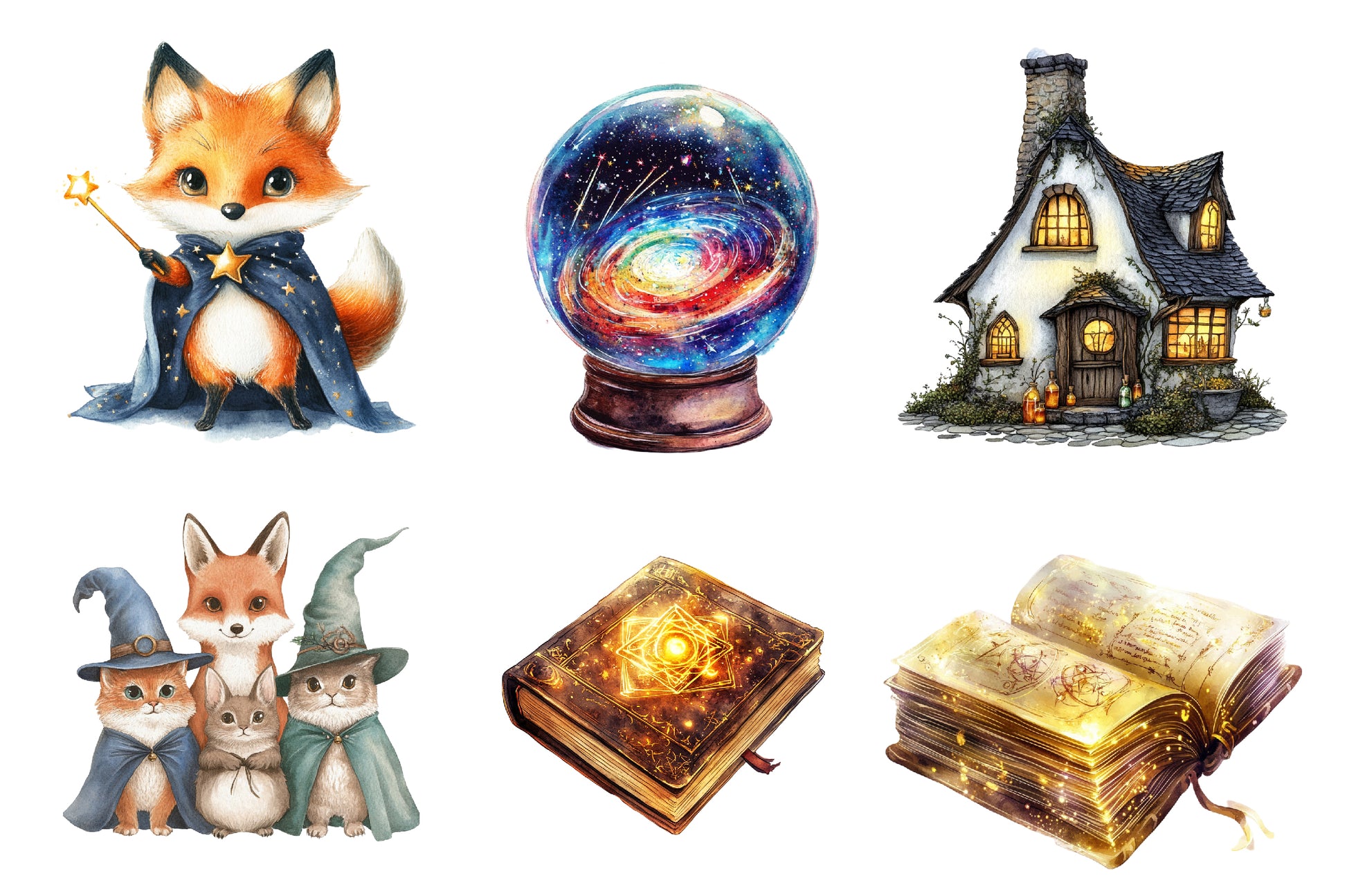 Enchanted Little Wizards Clipart Bundle - CraftNest - Digital Crafting and Art