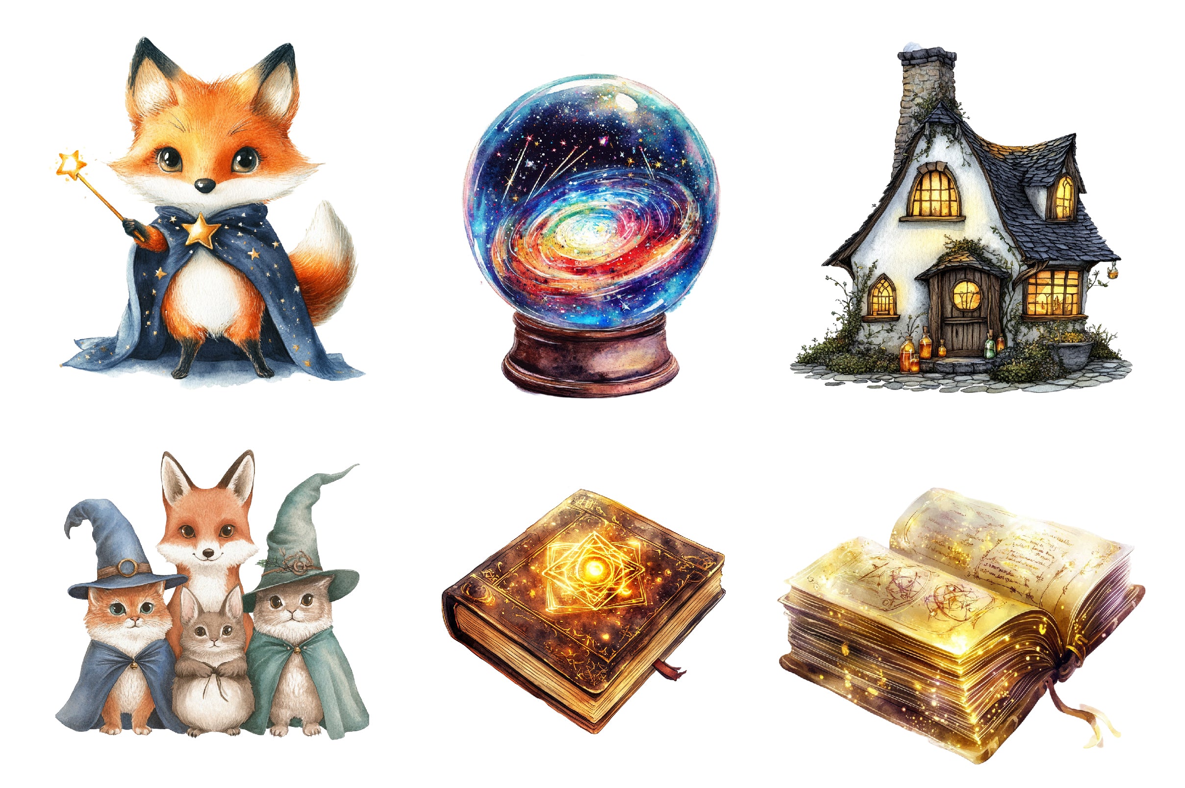 Enchanted Little Wizards Clipart Bundle - CraftNest - Digital Crafting and Art