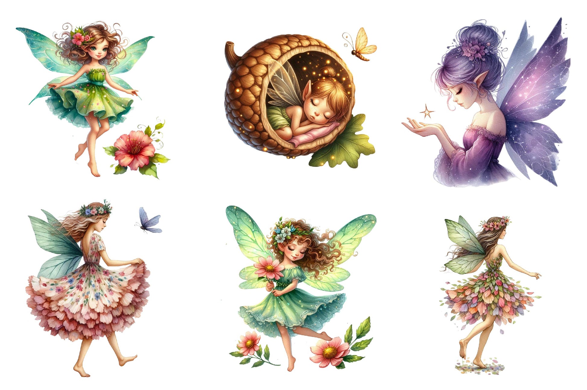 Fairytale Fairy Clipart Bundle - CraftNest - Digital Crafting and Art