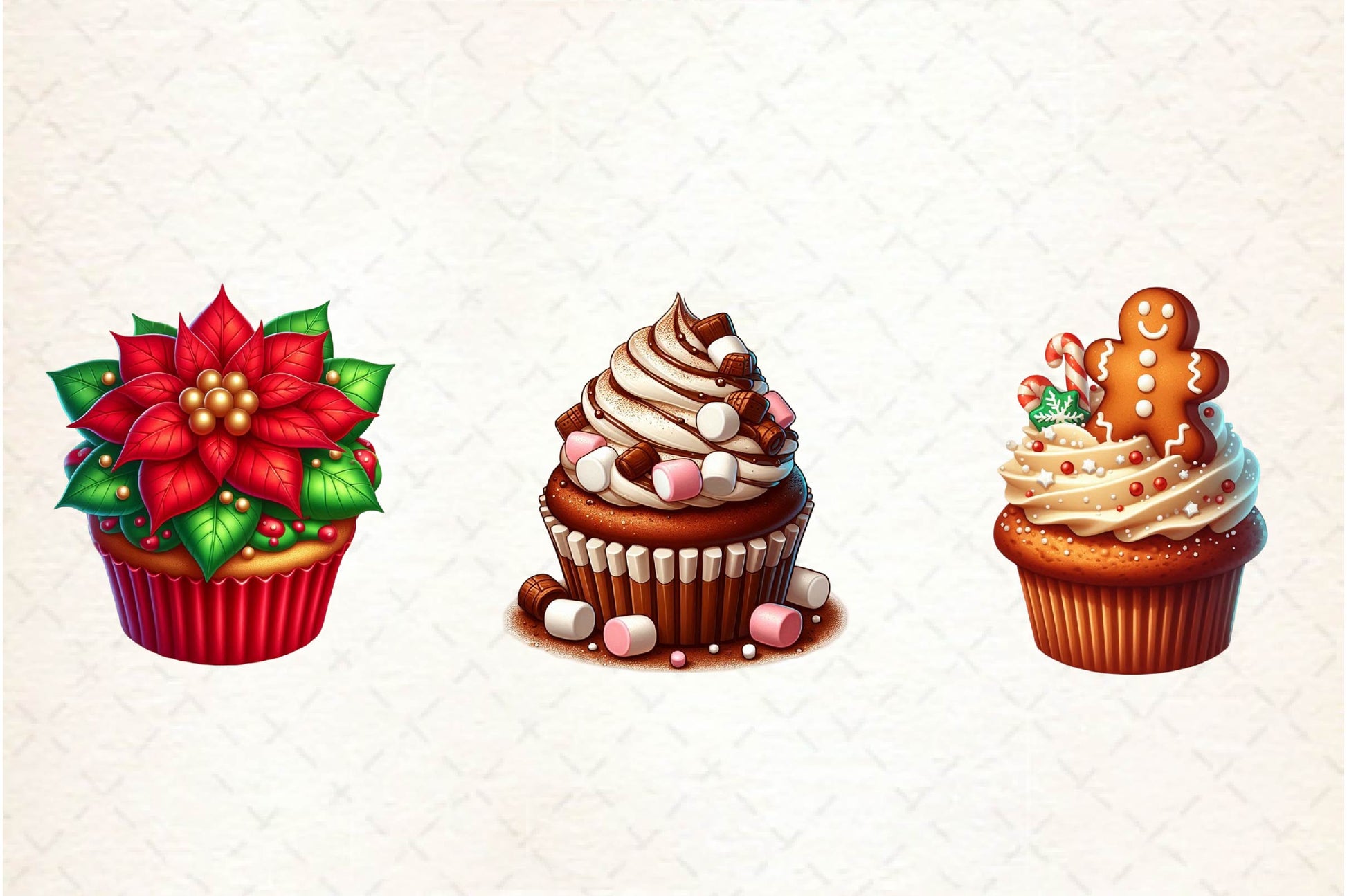 Christmas Cupcake Clipart Bundle - CraftNest - Digital Crafting and Art