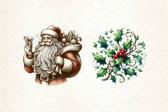 Vintage Drawing Christmas Clipart Bundle - CraftNest - Digital Crafting and Art