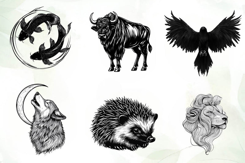 Black Animals Icon Clipart Bundle - CraftNest - Digital Crafting and Art