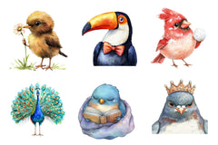 Cute Quirky Funny Birds Clipart Bundle - CraftNest - Digital Crafting and Art