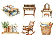Home Furniture Clipart Bundle - CraftNest - Digital Crafting and Art