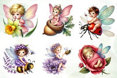 Spring Baby Fairy Clipart Bundle - CraftNest - Digital Crafting and Art