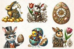Steampunk Easter Clipart Bundle - CraftNest - Digital Crafting and Art