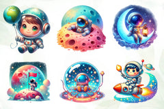 Astronaut Space Clipart Bundle 1 - CraftNest - Digital Crafting and Art