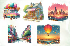 Summer City Clipart Bundle - CraftNest - Digital Crafting and Art