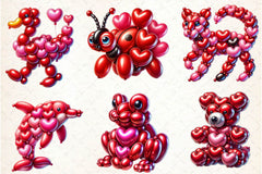 Balloon Animals Clipart Bundle - CraftNest - Digital Crafting and Art