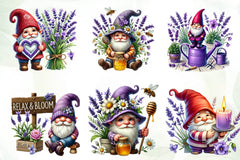 Lavender Purple Gnome Clipart Bundle 1 - CraftNest - Digital Crafting and Art