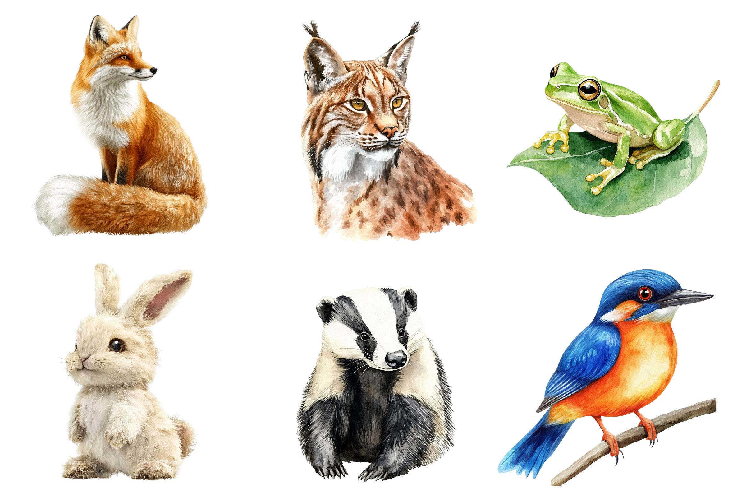 Woodland Forest Animals Clipart Bundle 2 - CraftNest - Digital Crafting and Art