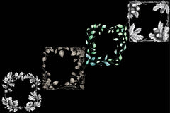 Ink Leaf Frame Backgrounds Clipart Bundle - CraftNest - Digital Crafting and Art