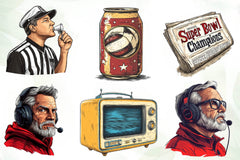 Vintage The Super Bowl Clipart Bundle - CraftNest - Digital Crafting and Art