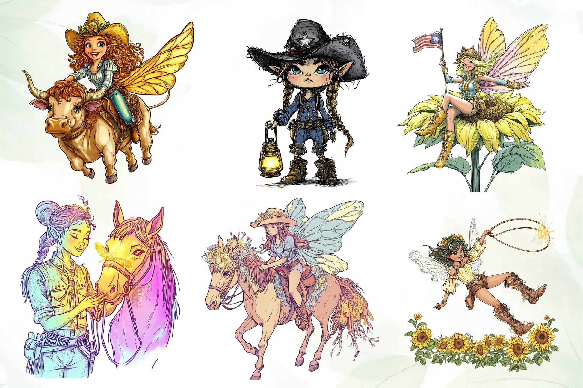 Cowgirl Fairy Clipart Bundle - CraftNest - Digital Crafting and Art