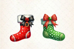 Christmas Socks Clipart Bundle - CraftNest - Digital Crafting and Art