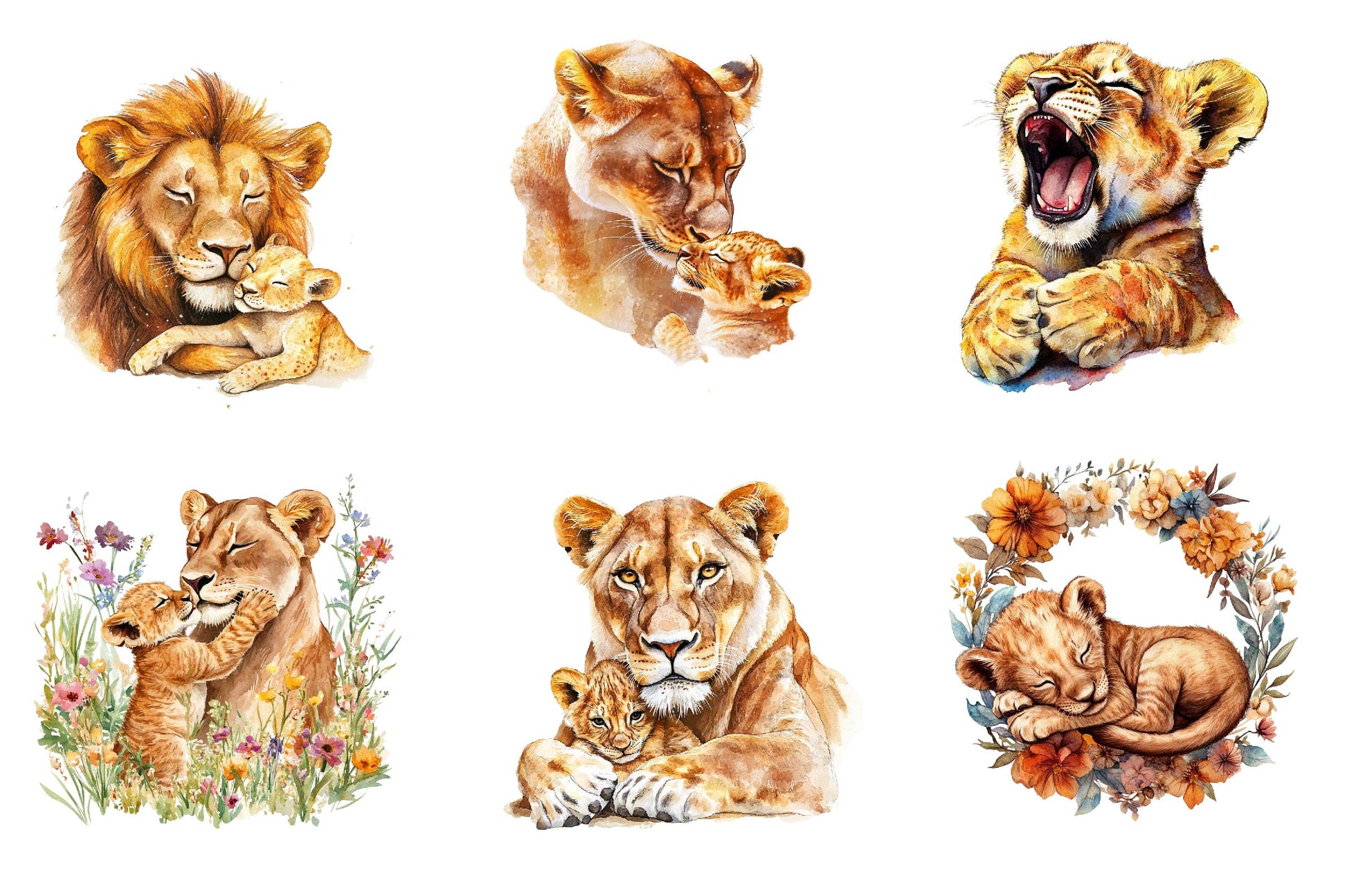 Lioness & Cub Clipart Bundle - CraftNest - Digital Crafting and Art