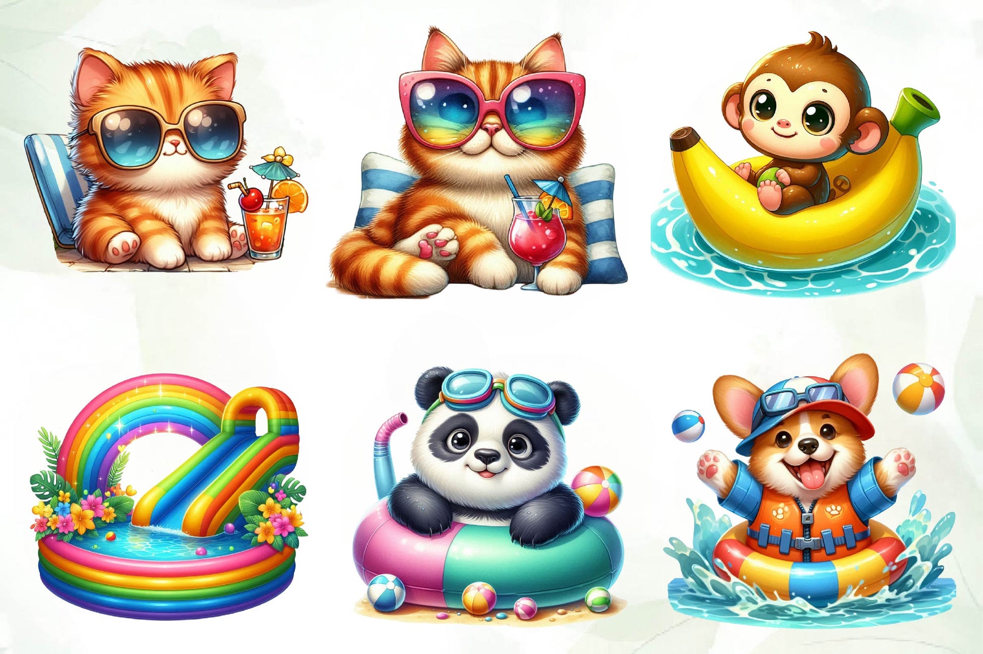 Pool Party Clipart Bundle - CraftNest - Digital Crafting and Art