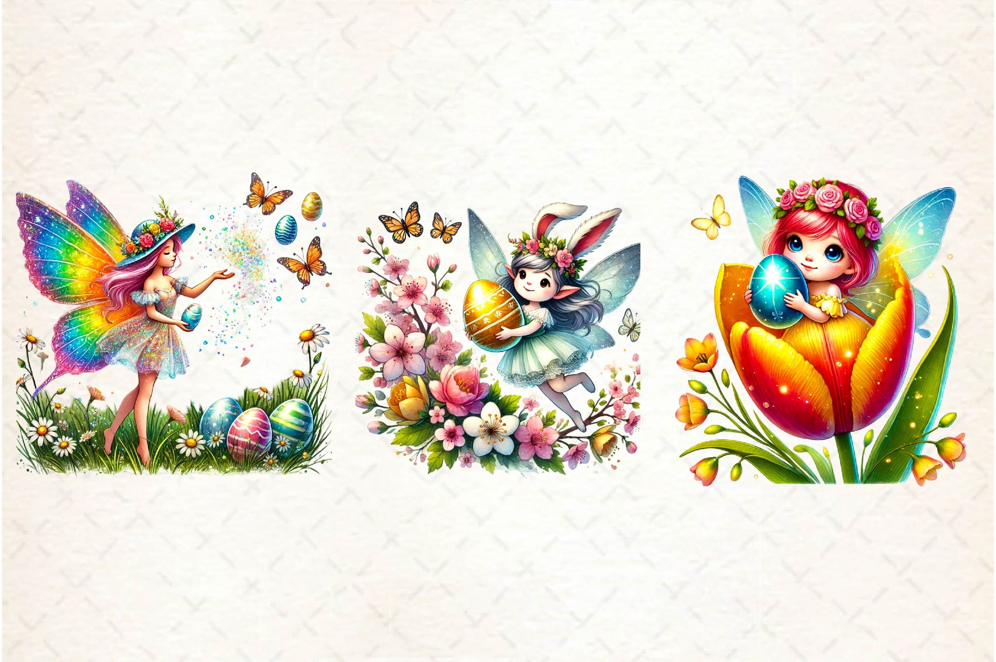 Fairy Easter Clipart Bundle - CraftNest - Digital Crafting and Art