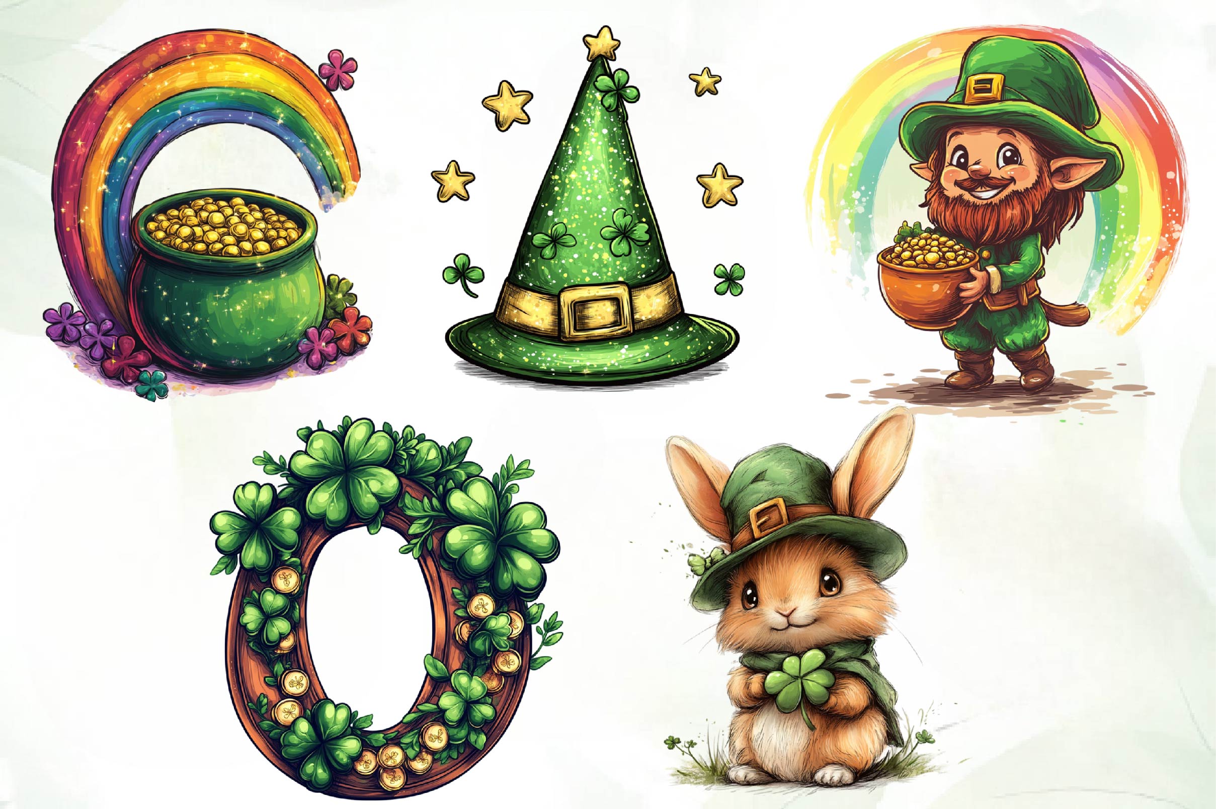 St Patricks Day Clipart Bundle 2 - CraftNest - Digital Crafting and Art