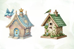 Spring Bird House Clipart Bundle - CraftNest - Digital Crafting and Art