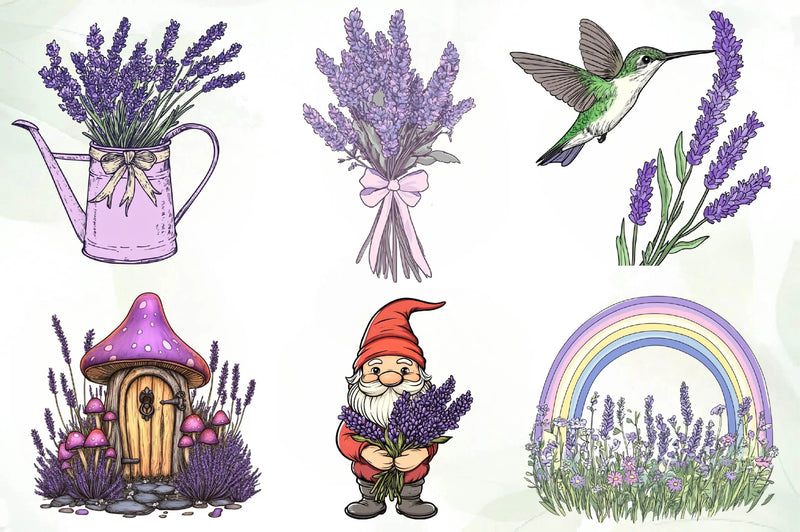 Lavender Spring Clipart Bundle - CraftNest - Digital Crafting and Art